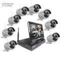 IP-Funkkamerasystem mit 8 Kameras, 10 Zoll Monitor