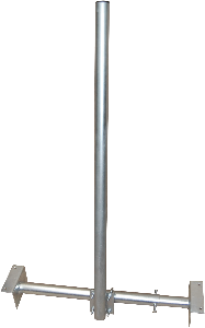 Dachsparrenhalter Stahl (verzinkt) mit Dachziegel aus Aluminium/Kunststoff in schwarz und passende Universal Gummitülle
