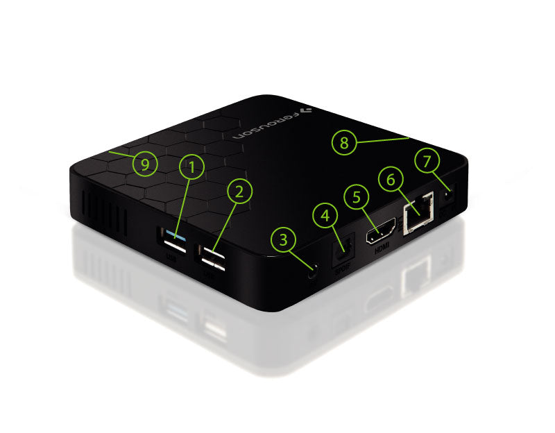 Ferguson Fbox ATV 4K, Betriebssystem Dual OS Android for TV 7.0 und Linux Debian, 1 x Fernbedienung (B-Ware)