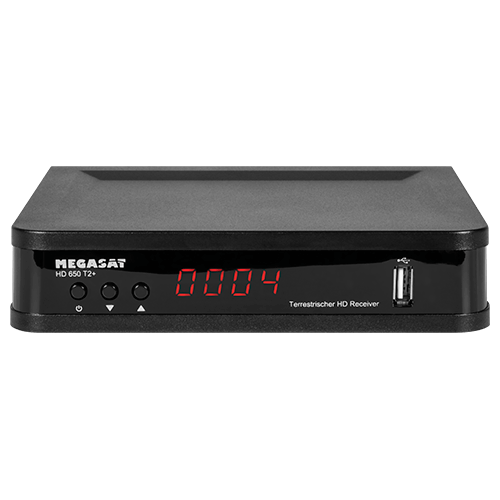 Megasat HD 650 T2+ HDTV-Receiver für terrestrischen DVB-T2 Empfang