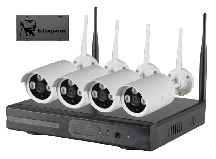 HD-SPOT Funkkamerasystem 4 Cam (weiß)