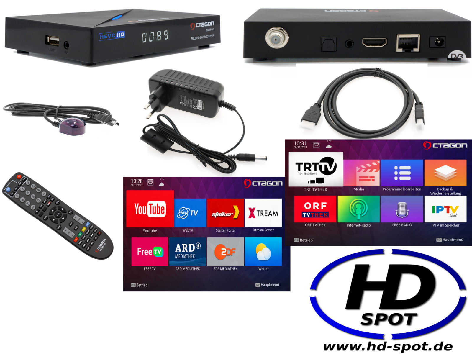 Octagon SX89 WL Sat IP Receiver 1080p inkl. Wlan