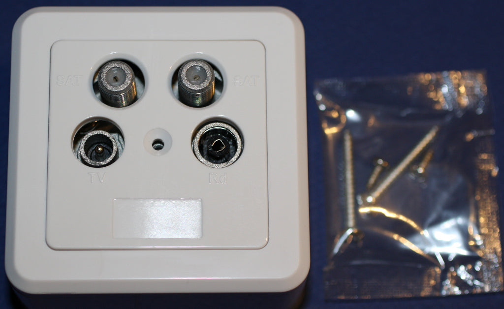 Triax 4-Loch Sat-Enddose (Aufputz)