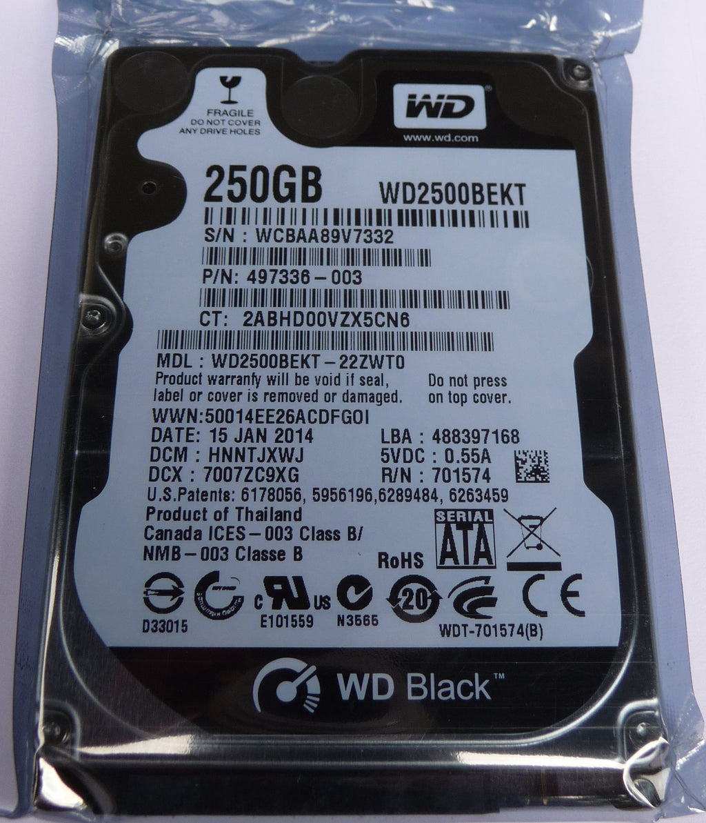 WD2500BEKT WD Black 250GB (Neu)