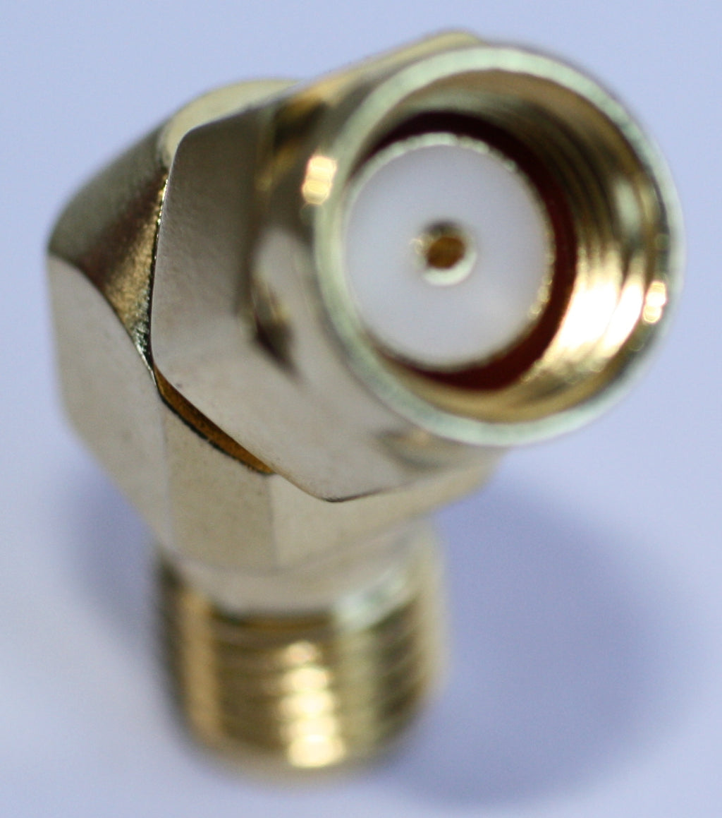 Winkeladapter 40 Grad RP SMA RP-SMA Stecker auf SMA Buchse