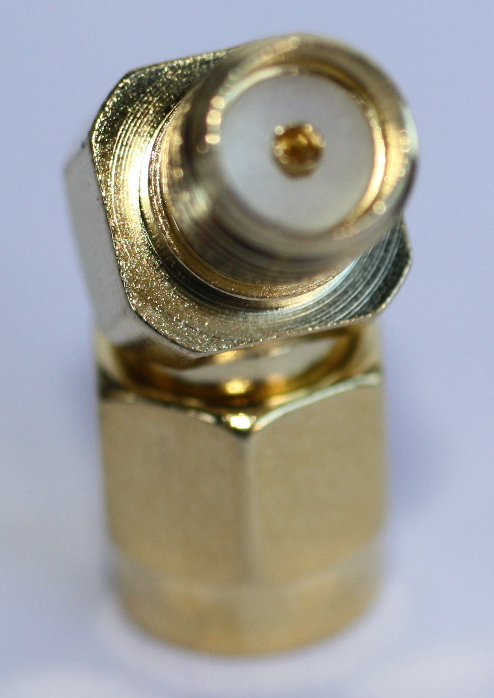 Winkeladapter 40 Grad RP SMA RP-SMA Stecker auf SMA Buchse