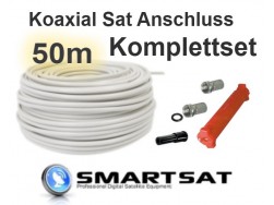 Smartsat 120dB Koaxkabel Set 50m inkl. Zubehör 