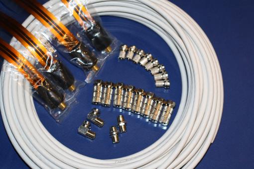 Kabel - und Stecker-Set Selfsat H30D4 High-Quality 